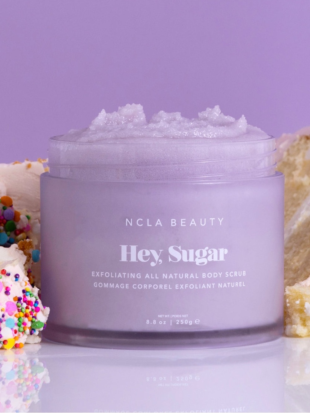 NCLA BEAUTY NIB HEY, SUGAR BIRTHDAY CAKE BODY SCRUB 250g -$36 RETAIL